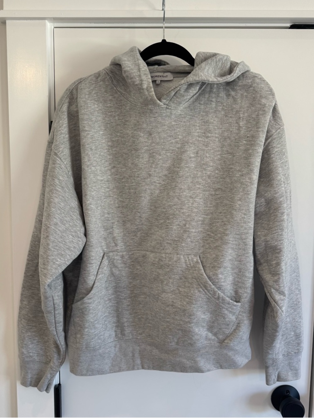 WeWoreWhat Light Gray Hoodie Sweatshirt